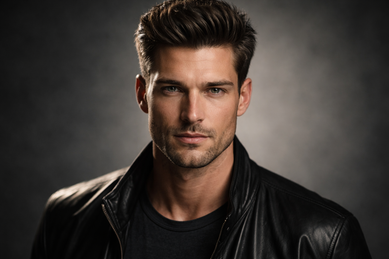 Man with diamond face shape and balanced haircut