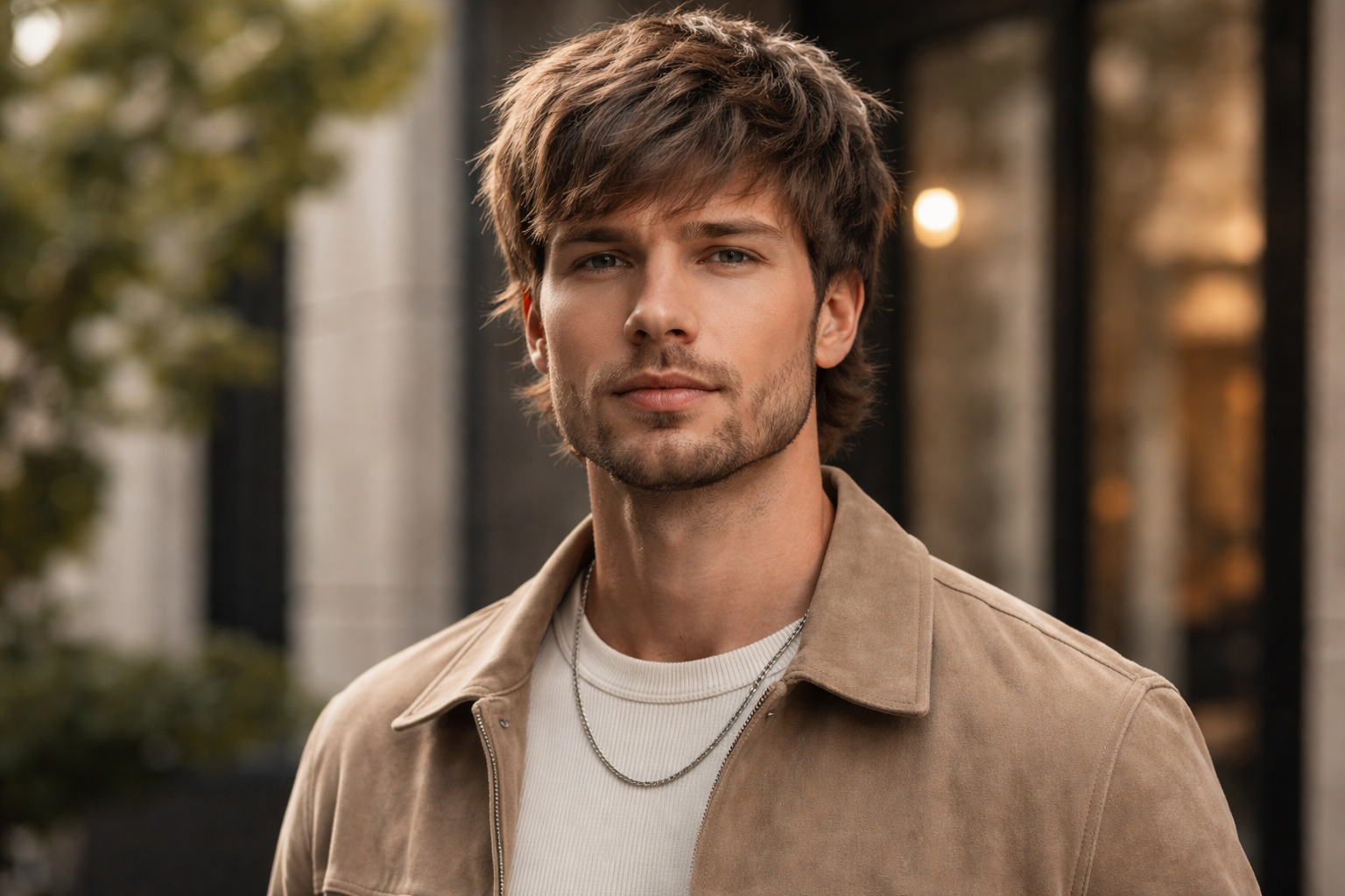 Man with wolf cut hairstyle — shaggy layered cut with textured ends